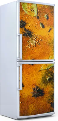 Produktbild von Kühlschrankdekoration 70x180 cm Aufkleber auf dem Kühlschrank - Gewürze Gemüse