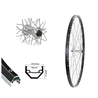 Produktbild von Vorderrad 28" Shimano TX500 28 Zoll Laufrad 19-622 Hohlkammer schwarz geöst