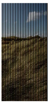 Produktbild von Akustikpaneele mit Digitaldruck Gras01 19 x 1133 x 2400 mm Grass Himmel MDF PET-Fasern Wandpaneele Grün Blau 2 Einzelplatten