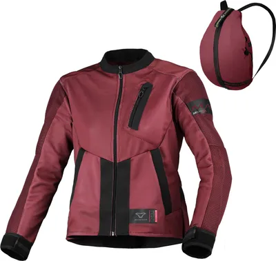 Image de Veste moto femme Macna Torida, rouge foncé, XL