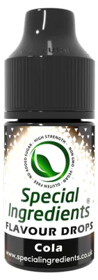 Image de Gouttes aromatisantes spéciales Cola, 30 ml. Arôme alimentaire concentré, idéal pour aromatiser les pâtisseries, les plats et les boissons