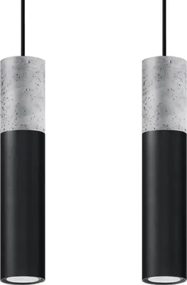 Produktbild von Hängeleuchte BORGIO 2 schwarz 2xGU10 10W Stahl/Beton 90x6x30cm Sollux Lighting