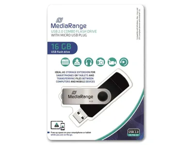 Produktbild von MediaRange USB-Stick 16 GB USB combo mit Micro USB