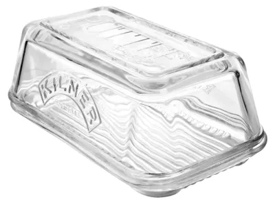Obrázok produktu pre KILNER, dóza na maslo, sklo, 250 g, retro dizajn, s skleneným viečkom, 17x7x10 cm