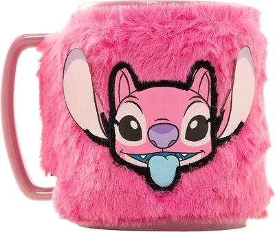 Zdjęcie produktu dla Kubek z aniołem Stitch z okładką w kształcie misia, idealny prezent dla kolekcjonerów