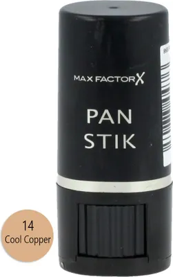 A product shot of a Max Factor Pan Stick foundation.