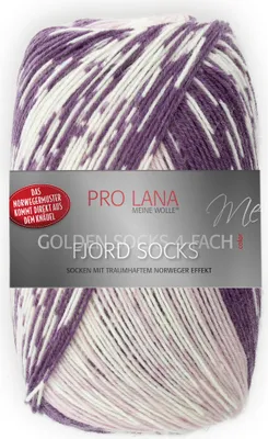Produktbild von Pro Lana Fjord Socks 100g 188 lila-altrosa-weiß Color