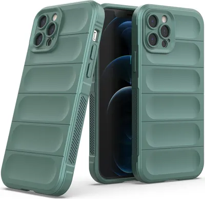Produktbild von iPhone 12 Pro Max Hülle, Weich TPU Silikon Stossfest Anti-rutsch Schutzhülle für iPhone 12 Pro Max Grün