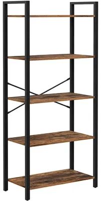 Immagine prodotto di Libreria industriale a 5 ripiani in stile loft rustico LLS061B01