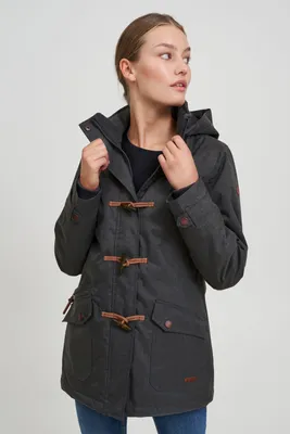 Produktbild von OXMO OXBrooke Damen Winterparka Parka Mantel Im Dufflecoat Stil mit Kapuze
