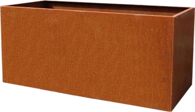 Image de VIVANNO Bac à plantes en acier Corten MAXI, patine brun rouille - 60x30x30 cm