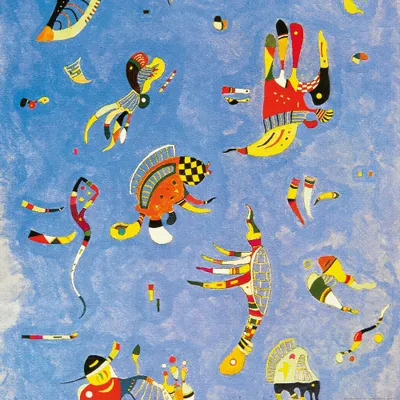 Produktbild von Wassily Kandinsky Kunstdruck Bild - Himmelblau, 1940 (100 x 100 cm)