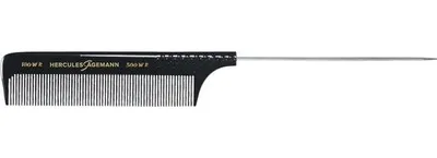 Productafbeelding van Professionele steelkam met handgeslepen eboniet en stalen naald | 22,4 cm lengtem | Ideaal voor haarstyling en ontwarren