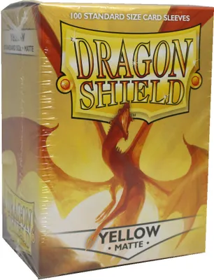 Obrázek produktu pro 2x Matné rukávy Dragon Shield - žluté (2x 100 rukávů)