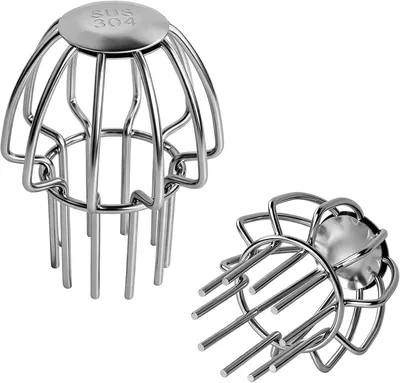Imagen del producto de Tapa para canalones de acero inoxidable, de 50 mm, 2 unidades, para protección contra hojas
