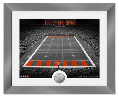 Produktbild von Cleveland Browns NFL Stadion Silber Coin Bild 40x33cm