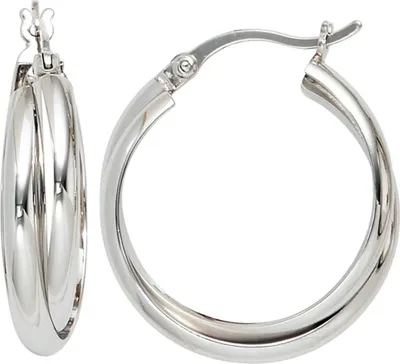 Produktbild von JOBO Creolen 925 Sterling Silber rhodiniert Ohrringe
