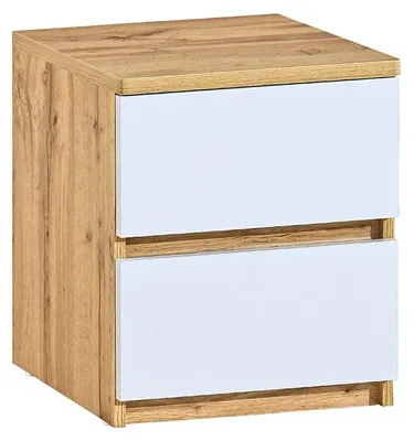 Produktbild von Masseno Nachttisch KRYOS Nachtschrank Beistelltisch für Schlafzimmer 40 x 49,1 x 40 cm Weiß