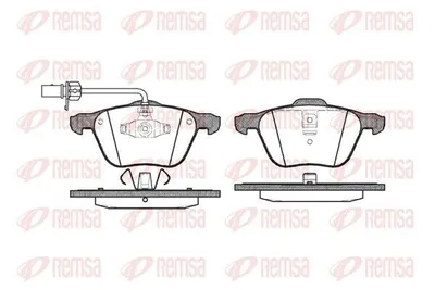 Produktbild von REMSA Bremsbeläge Satz Vorne Bremsklötze für VW Transporter IV Bus (70B, 70C, 7DB, 7DK, 70J, 70K, 7DC, 7DJ) 0836.02