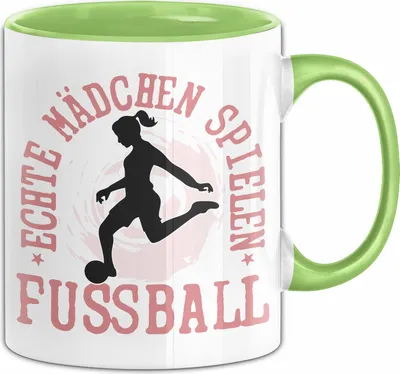 Produktbild von Mädchen Fußball Tasse Geschenk Echte Mädchen Spielen Fußball Frauen-Fussball (Grün)