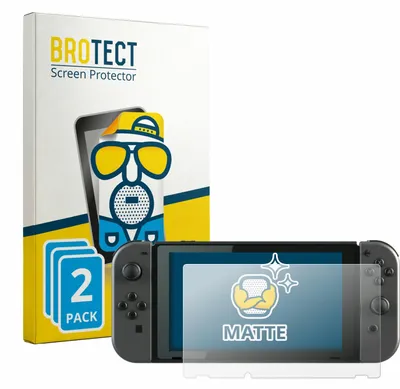 Produktbild von 2x BROTECT Schutzfolie für Nintendo Switch Displayschutz Displayschutzfolie Folie Matt Entspiegelungsfolie