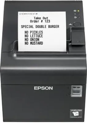Produktbild von Epson TM-L90LF, 8 Punkte/mm (203dpi), linerless, USB, Ethernet, schwarz Etikettendrucker, Thermodirekt, Auflösung: 8 Punkte/mm (203dpi), Medienbreite (max): 80mm, Geschwindigkeit (max.): 170mm/Sek., USB, Ethernet, ESC/POS, Linerless Platen, inkl.: Netzteil, Netzkabel (EU), separat bestellen: Schnittstellenkabel, Farbe: schwarz (C31C412681)