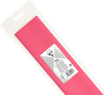 Produktbild von Clairefontaine 10x Krepppapier 1 Blatt 2,50x0,50m Mittelrosa 95160C