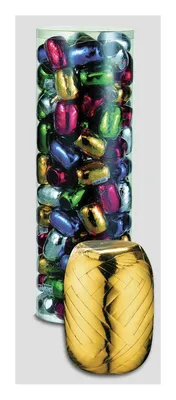Produktbild von PRÄSENT Ringelbänder Mexico Metallic Eiknäuel mehrfarbig 5mmx20m 24 Stück