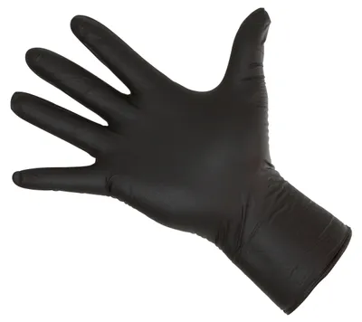 Produktbild von Kerbl Nitrilhandschuhe Long Black 300mm, 50 Stück, Größe Xxl