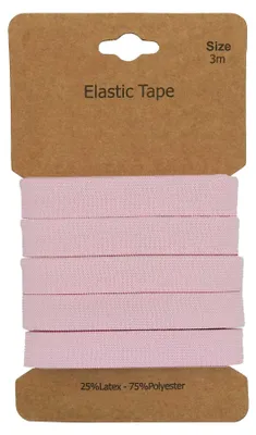 Gummiband 3m x 10mm Gummilitze elastisches Band Gummi Wäscheband babyrosa