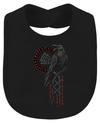 Imagen del producto de Vikingo, cuervo, Valknut, runas, Odín, nudo de Wotan, nórdico, Valhalla, bebé, color , talla única