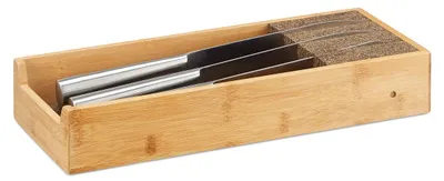 Produktbild von Messerhalter Messerblock Messerorganizer - Bambus - Korkboden - Naturfarben - Größe M