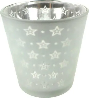 Produktbild von Casablanca Votivglas "Starry" silberfarben für Teelicht