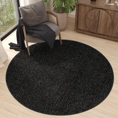 Obrázek produktu pro Koberec Anthracite Unicoloured Melange Omyvatelný Obývací pokoj Ložnice OEKO-TEX 100 x 100 cm