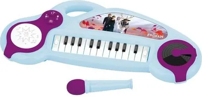 Image de Piano Électronique Enfant Reine des Neiges, Effets Lumineux, Microphone Inclus, 4 Effets Sonores, 22 Mélodies