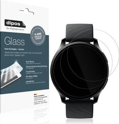 Produktbild von 1x Schutzfolie für OnePlus Nord Smartwatch - Anti-Shock 9H Folie dipos Glass Kunststoffglas