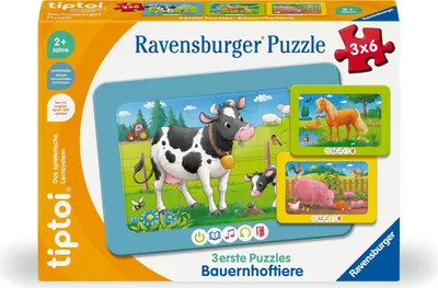 Image de 3 premiers puzzles : Animaux de ferme Ravensburger 00229