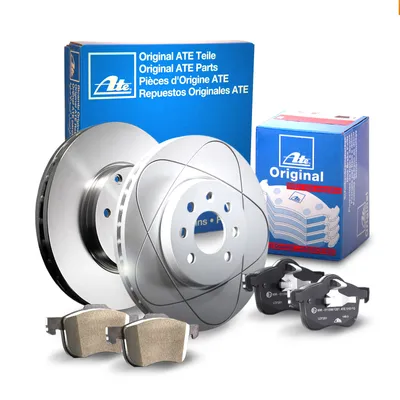 Produktbild von 2 Bremsscheiben belüftet 256 mm + Bremsbeläge Vorne von ATE belüftet (1420-21818) Bremsensatz Bremsanlage Bremsen-Kit,Bremsenset, Bremsscheiben, Bremsbeläge, Bremsen-Set, Beläge, Bremsbelag,
