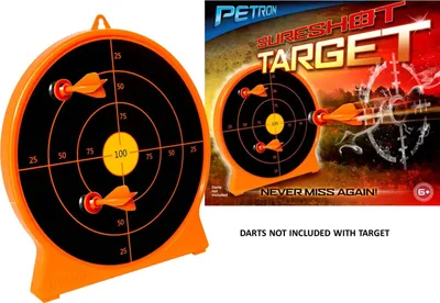 Produktbild von Petron SURESHOT Kinder Zielscheibe Ø 25cm ohne Pfeile, orange/schwarz (1 Stück)
