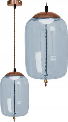 Produktbild von tooLight Pendellampe App443 Metall - Blaues Glas Led