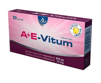 Obrázek produktu pro Vitamínový komplex pro zdravou kůži - A+E Vitum, 30 kapslí