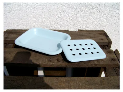 Produktbild von Seifenschale aus Emaille - hellblau