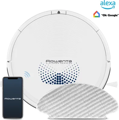 Obrázek produktu pro Rowenta X-Plorer Serie 45 RR8277, Bezsáčkové, Bílá, Kulatý, Nabíjecí, 70 dB, 0,44 l
