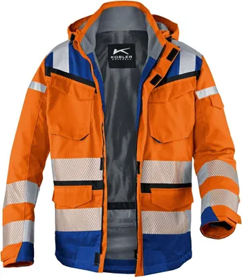 Produktbild von Kübler Reflectiq Wetterjacke SYMPATEX® PSA 2 warnorange/kbl.blau Gr. L