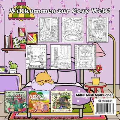 Produktbild von Cozy Malbuch für Erwachsene - Cozy Schlafzimmer - Cozy Home Malbuch