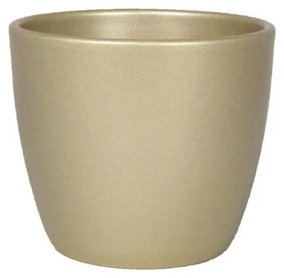Produktbild von Floran Blumentopf/Pflanztopf Boule - gold - Keramik - 15 x 13 cm