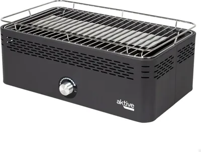 Produktbild von Aktiver Edelstahl-Eisen 45 x 19 x 28 cm Tragbarer rauchfreier Holzkohlegrill