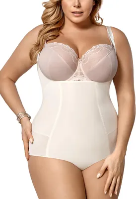Produktbild von Gorsenia K148 Sanremo Shapewear Body Dame figurbetonend Unterwäsche EU, hellbeige, L