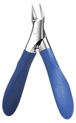 Obrázek produktu pro Nůžky na nehty na nohou, nerezová ocel, ergonomický design, modrá barva