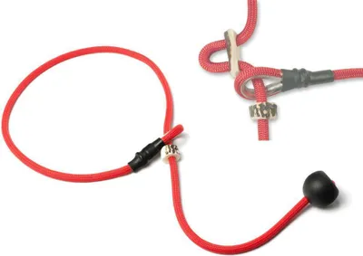 Produktbild von Mystique® Field trial Kurzführer 6mm mit Zugbegrenzung rot 70cm
